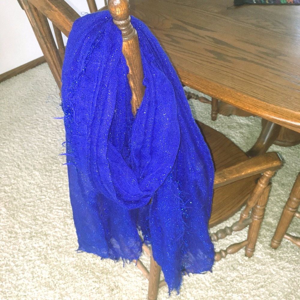 Royal Blue Sparkly Scarf