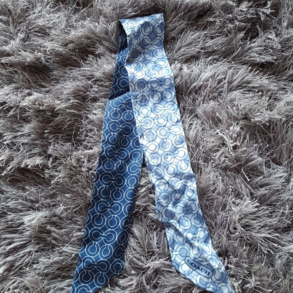 Coach silk ponytail scarf