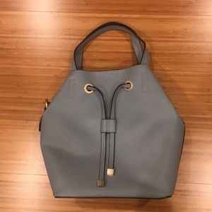 Light blue-grey Merona handbag with shoulder strap