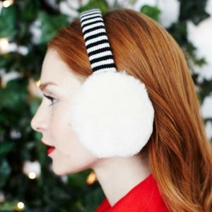 kate spade Big Apple Striped Earmuffs