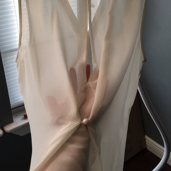 🎉Sheer Sleeveless Breaded Flowy Top - Picture 5 of 6