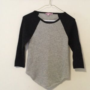 100% Cashmere baseball style shirt