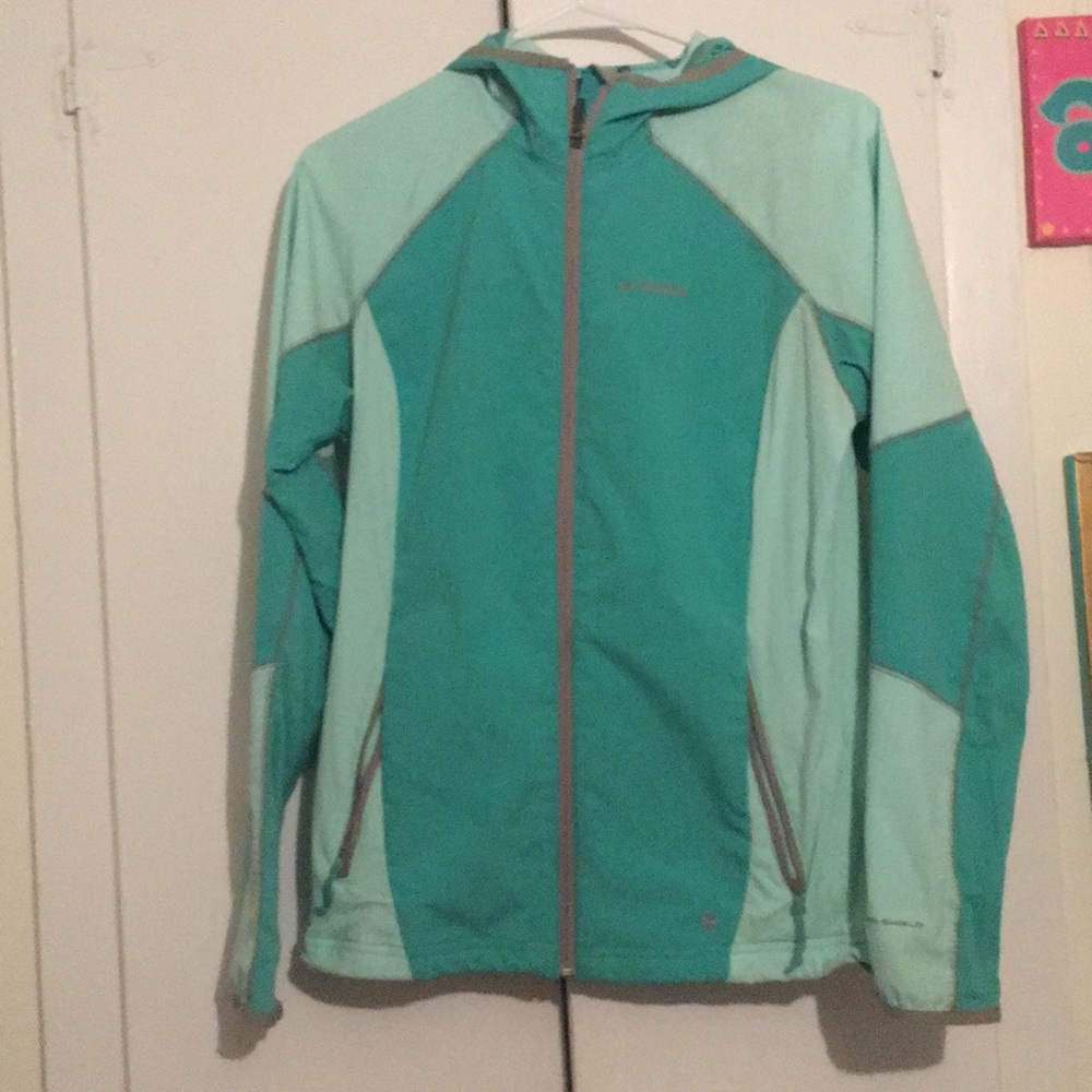 Green Columbia Rain Jacket