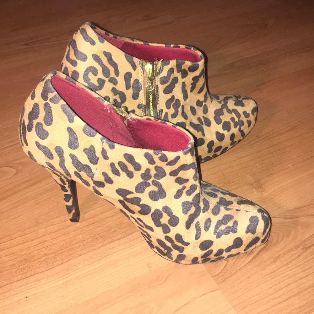 Christian Siriano Cheetah Print Booties Size 6