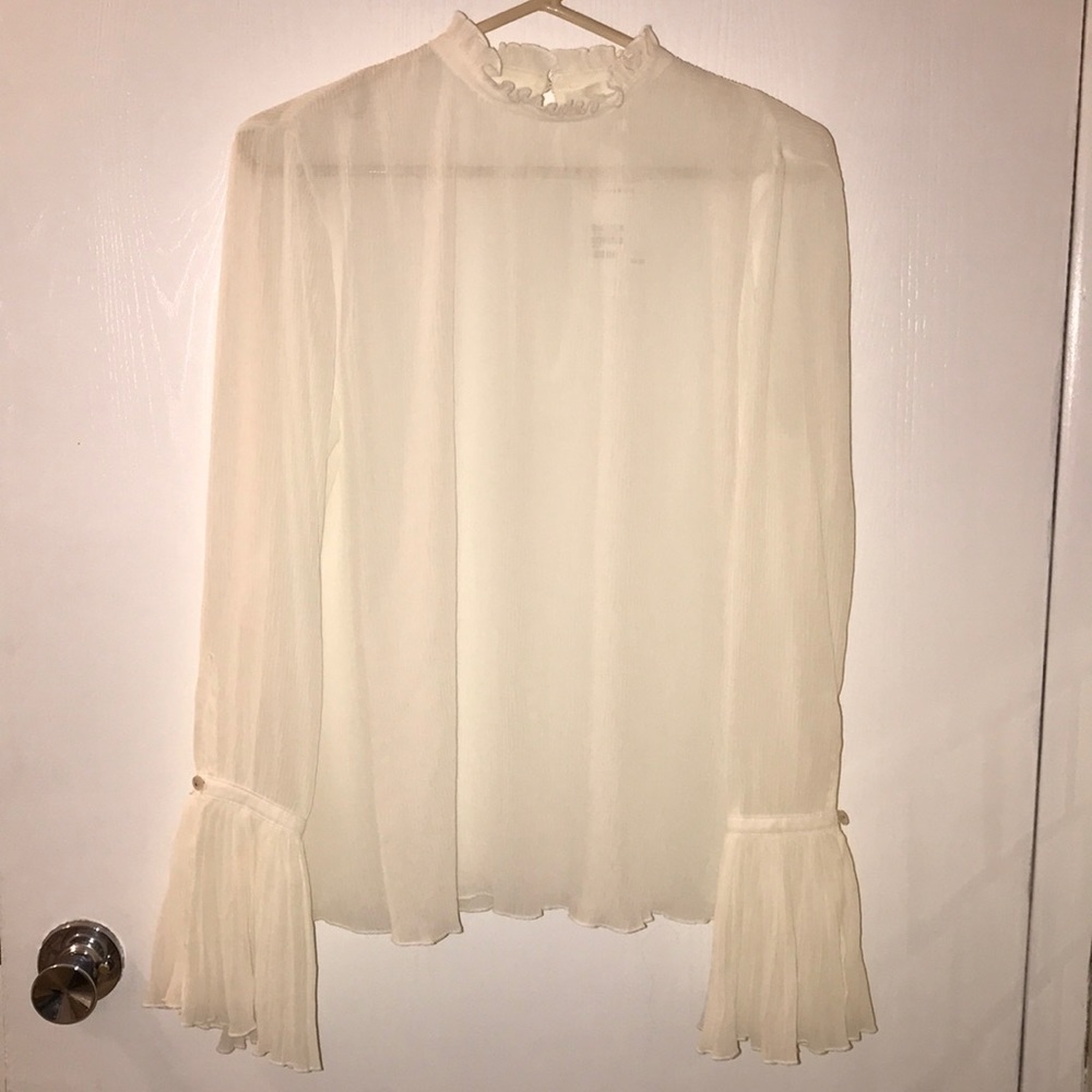 H&M White Sheer Blouse NWT