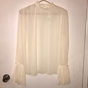 H&M White Sheer Blouse NWT