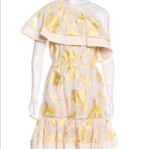 Rebecca Taylor Ruffle One Shoulder Floral Dress!