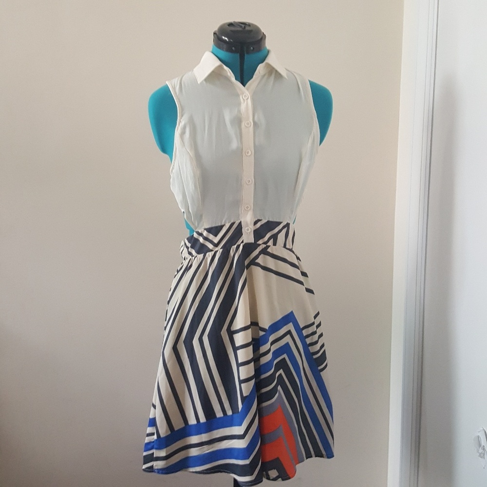 Jealous Tomato Sleeveless Back Out Sz S MultiColor