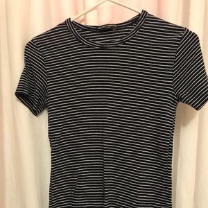Brandy Melville navy stripped tee