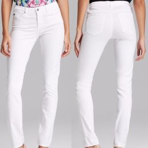 AG ‘The Prima’ Mid Rise Cigarette Jeans White