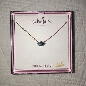 Rose gold evil eye necklace