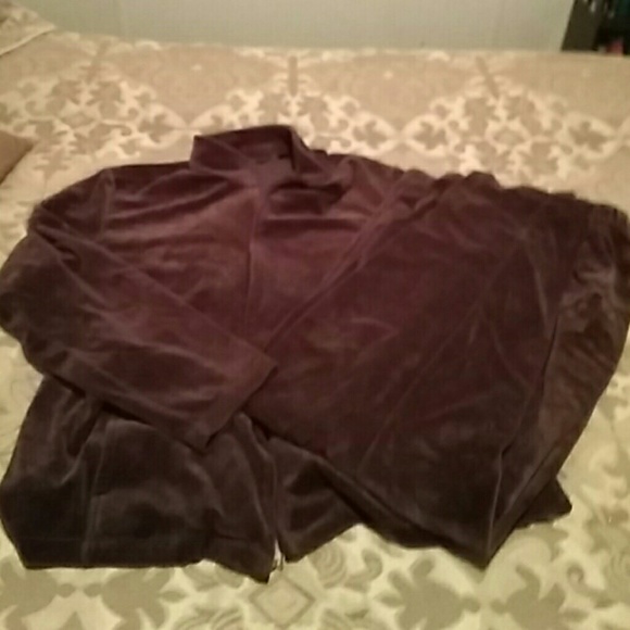 brown jogging suit