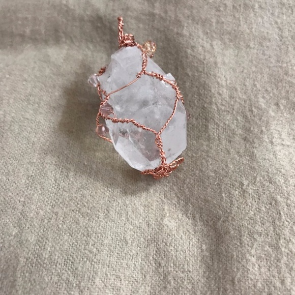 Quartz Wire-Wrapped Tree Pendant - Picture 2 of 5
