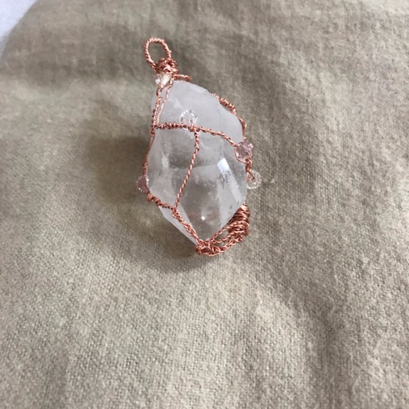 Quartz Wire-Wrapped Tree Pendant - Picture 4 of 5