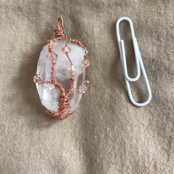 Quartz Wire-Wrapped Tree Pendant - Picture 5 of 5