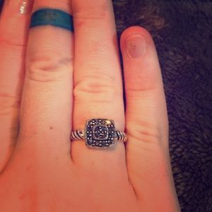 Green Marcasite Ring