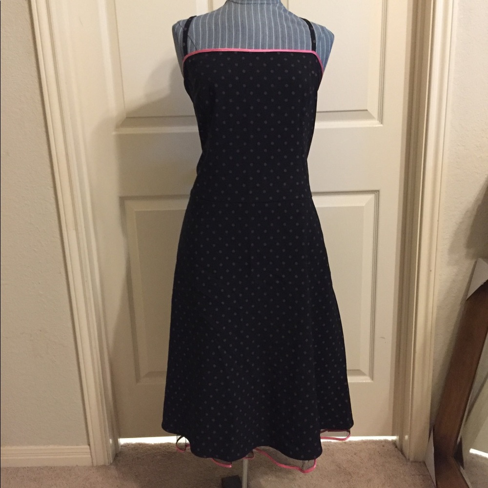 Black Dress with Pink Polka Dots