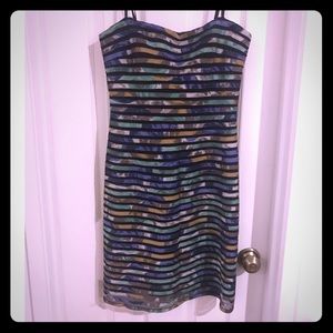 Bcbg stripped cocktail dress size 6