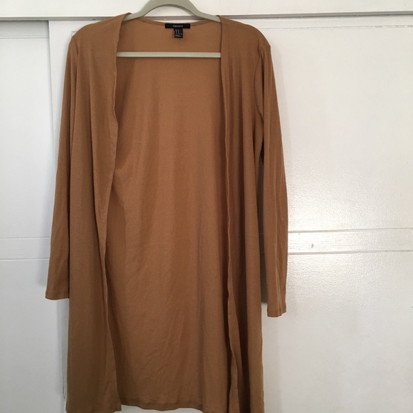 Ribbed Knit Cardigan Mustard/Yellow | Forever 21 - Picture 2 of 5