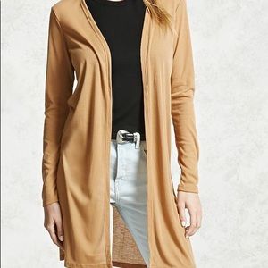 Ribbed Knit Cardigan Mustard/Yellow | Forever 21