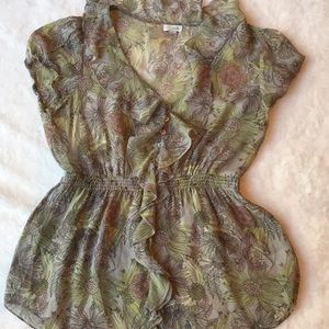 Odille Anthropologie 100% Silk Floral