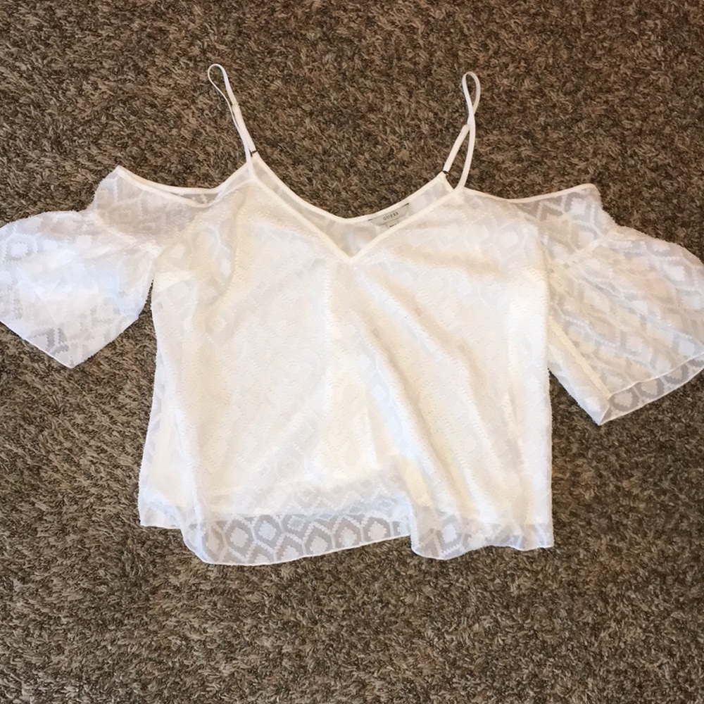 White off the shoulder Guess blouse