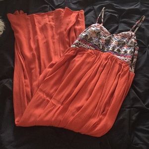 Orange maxi dress