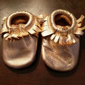 Excellent Condition Freshly Picked Gold Moccasins