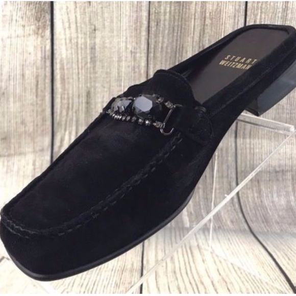 stuart weitzman black mules
