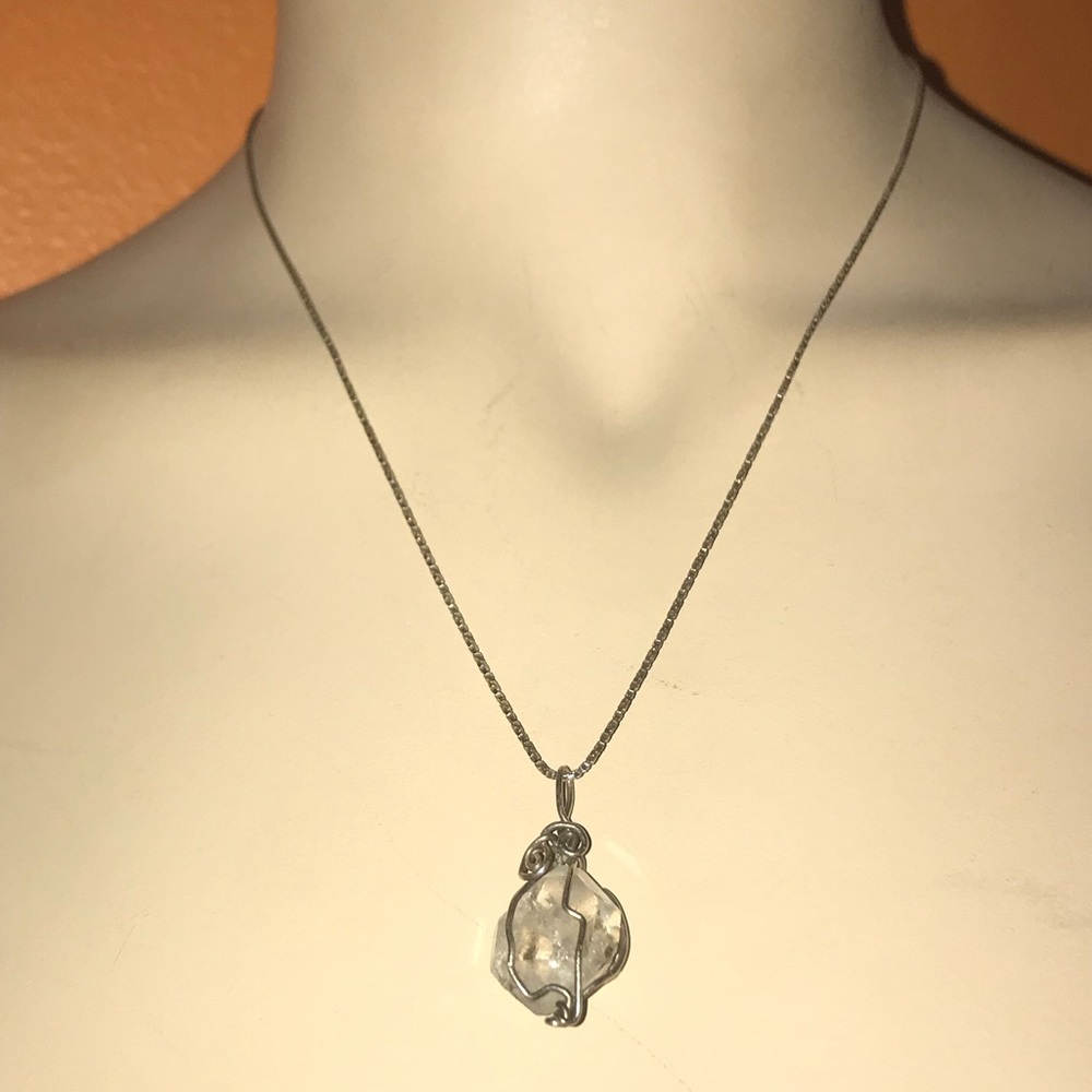 Handmade herkimer diamond pendant