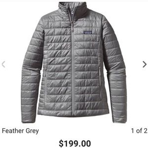 Patagonia grey nano puff jacket XS/S