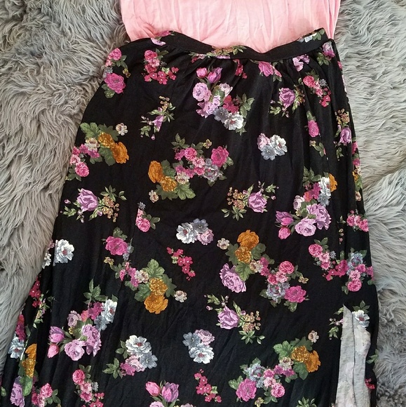 ASOS Floral Maxi Skirt with Slit - Picture 2 of 3