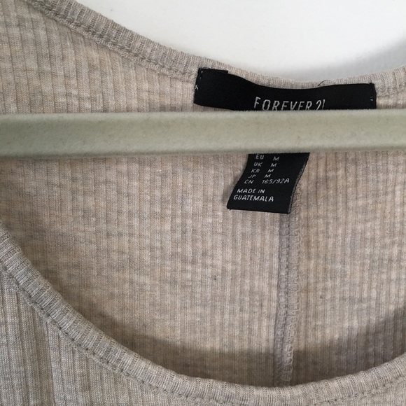 Cream/Taupe ribbed knit tank dress | Forever 21 - Picture 2 of 3
