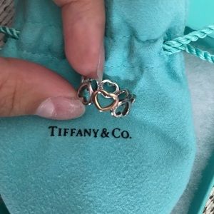 Tiffany & Co. Sterling Silver & 18K Rose Gold Ring