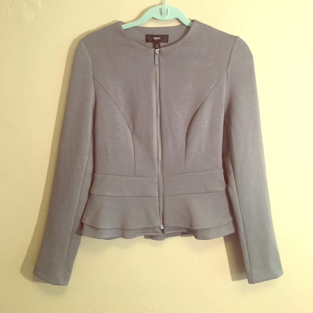 XS Pretty Pleated Ruffle Peplum Jacket