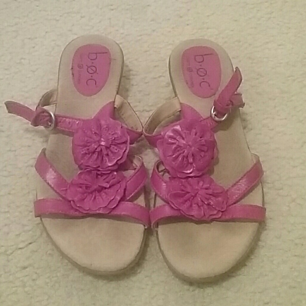 Boc leather slip on sandals
