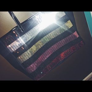 VS sequined bag w/ sequined make up holder