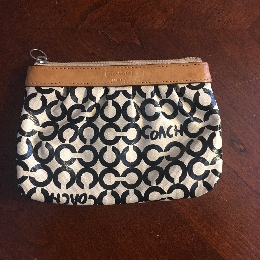 Black and White Coach Wristlet
