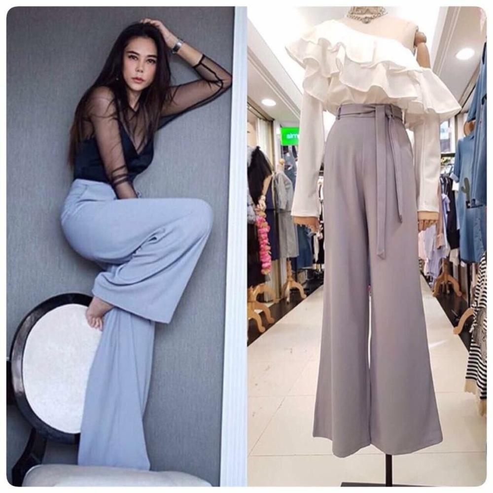 Super soft wide leg pant🌈black&grey🌸one each!