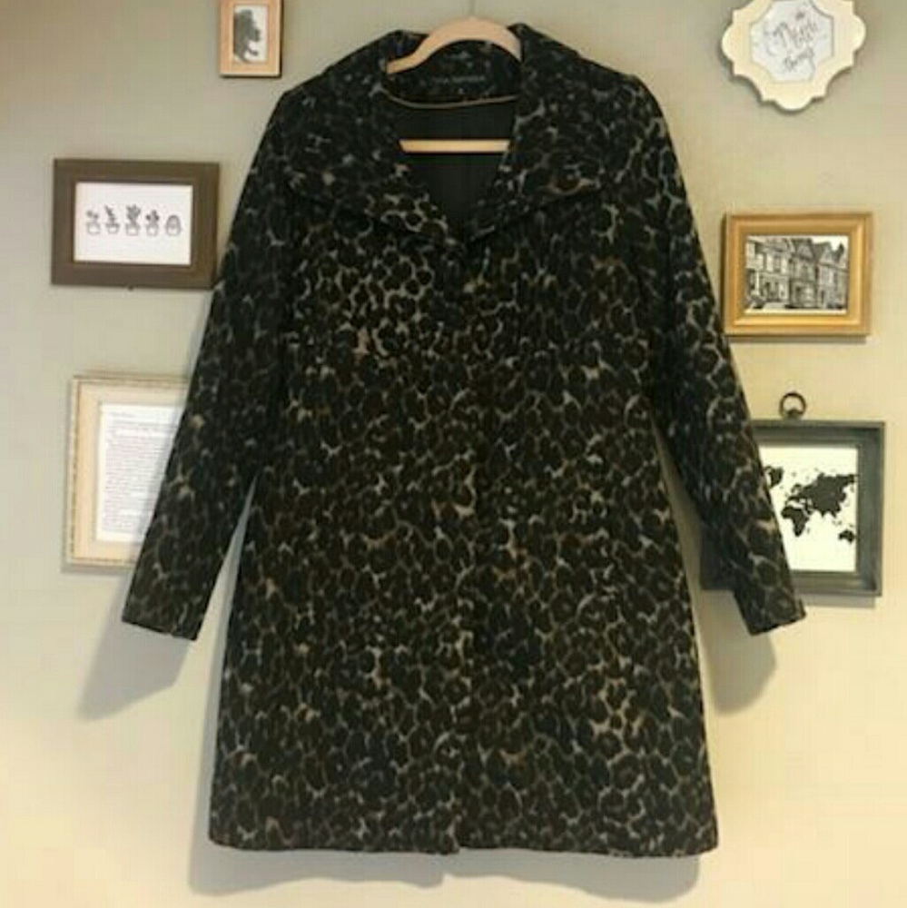 Via Spiga Leapord Print Coat
