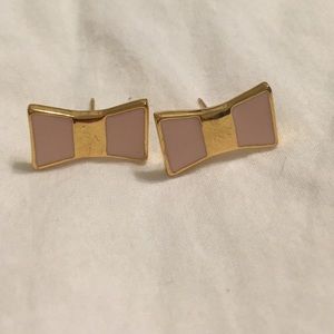 Kate Spade blush bow earrings