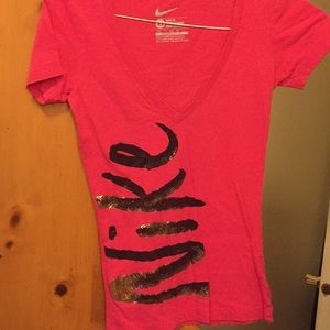 Nike slim fit deep V athletic shirt