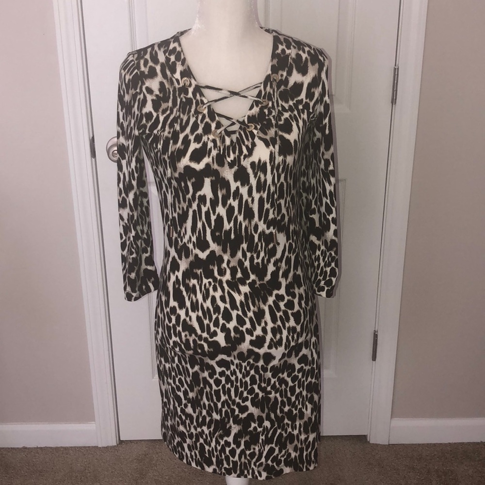 Calvin Klein Animal Print Leopard Dress.