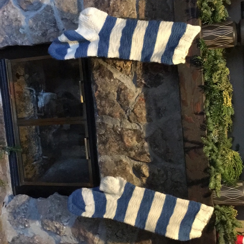 A pair of knit stockings