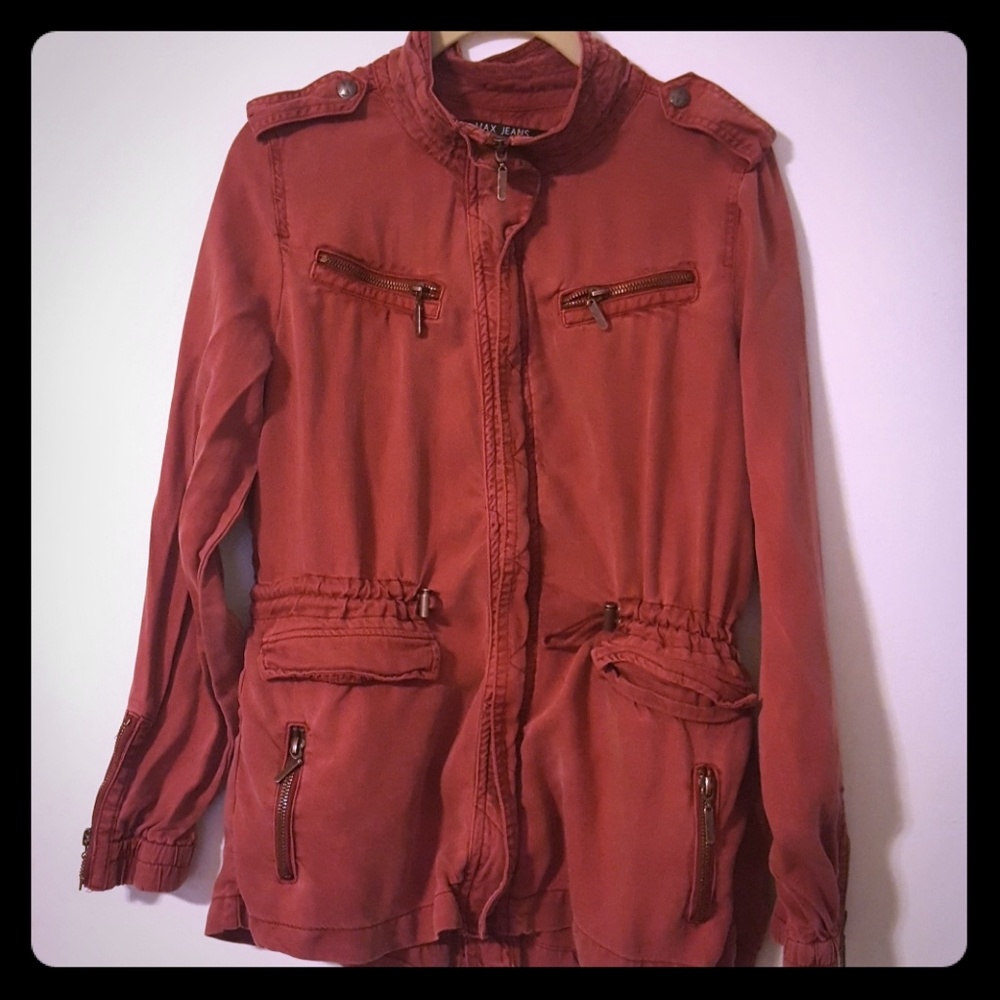 Red Utility Jacket- Max Jeans