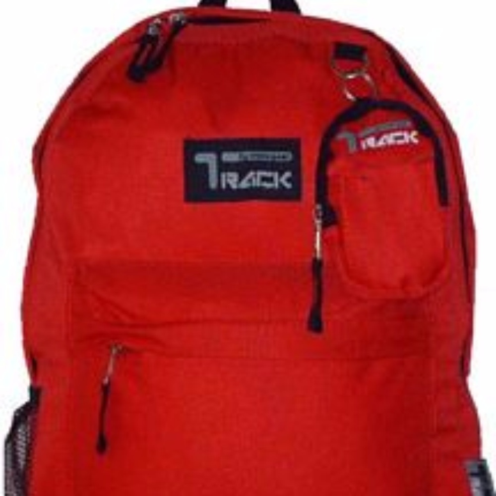 Red Track Triple Gear Backpack Full Size 2 Pocket