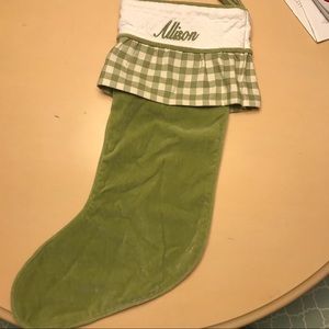 Personalized “Allison” Christmas Stocking