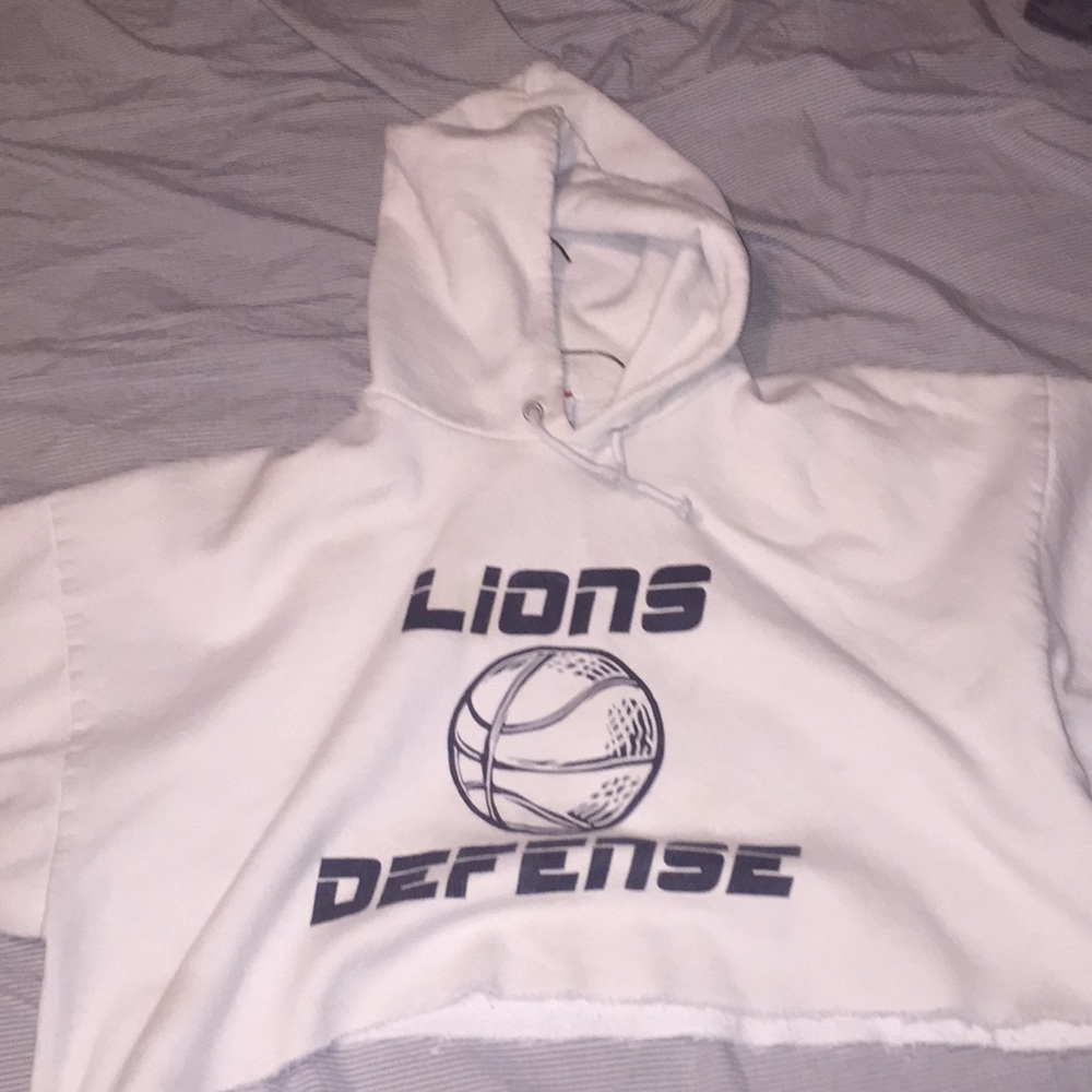 White Crop Top Hoodie