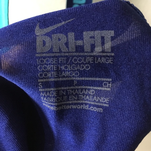 Nike Small Tank Top Dri-Fit Blue Loose Racerback - Picture 4 of 5