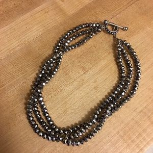 Multi strand necklace 17in dark bronze